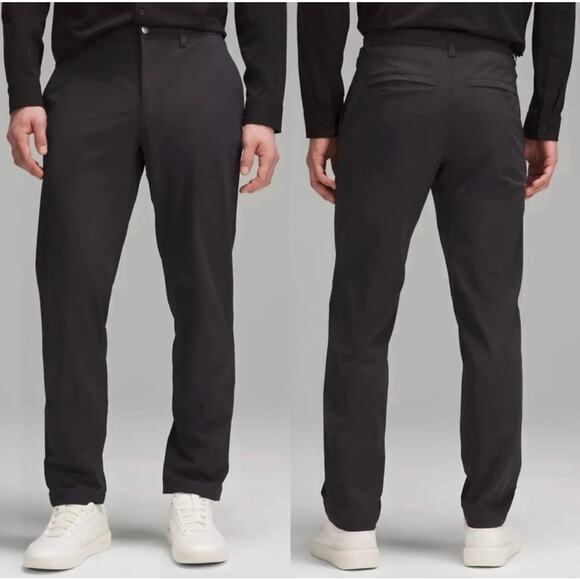 Lululemon Mens 36W 32L ABC Classic Fit Trouser Warpstreme, Black - Picture 1 of 5